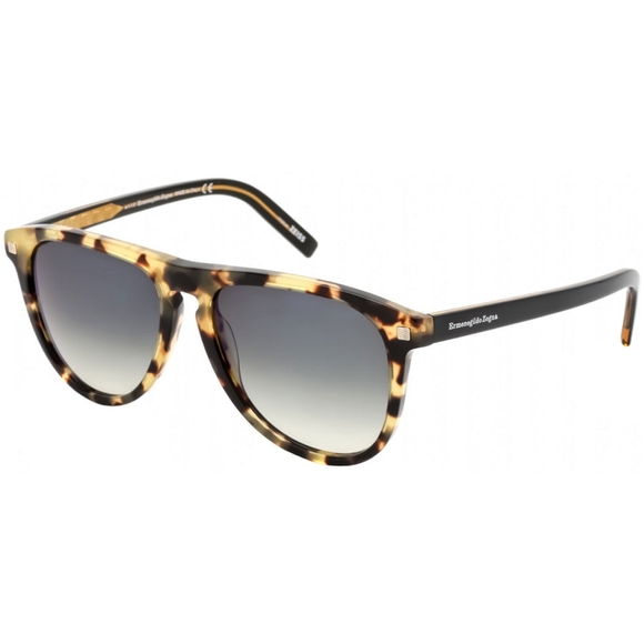 Ermenegildo Zegna Men's Sunglasses - Mirrored Lens Dark Havana Frame | EZ0171 52 - Picture 7 of 9